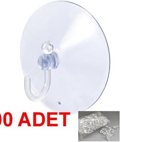 Resim Vantuz Büyük Boy Askılı Vantuz 100 Adet Şeffaf Vantuz Plastik Çok Renkli 