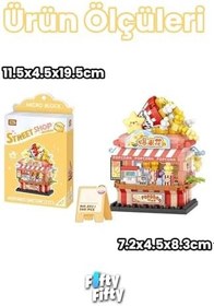 Resim Loz Micro Block Serisi Popcorn Dükkanı 360 Parça Dekoratif Oyuncak Yapım Seti Yapı Blok FFLZ-8851 