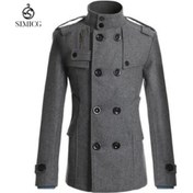 Resim Erkek İnce Orta Boy Trençkot Gri 