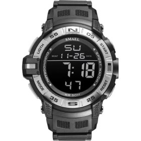 Resim Hanyang Siyah Dijital Saatler Spor Smael Izle Erkekler Için 50 M Su Geçirmez Çalar Saat Otomatik Tarih Izle Turuncu Bilezik 1511 Erkek Saatleri Askeri (Yurt Dışından) 