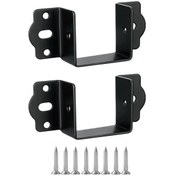 Resim Suntek 2 Adet Yatak Korkuluğu Bağlantı Parçaları Premium Siyah 