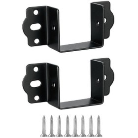 Resim Suntek 2 Adet Yatak Korkuluğu Bağlantı Parçaları Premium Siyah 