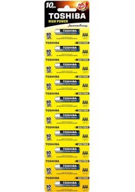 Resim Toshiba High Power Serisi Alkalin AAA İnce Kalem Pil 10'lu 