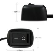 Resim Fastbuy 12v Araba Mini Anahtarı 2m Metal Kablo - Dayanıklı, Elektrikli Cihazlar İçin Kolay Kurulum 