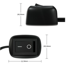 Resim Fastbuy 12v Araba Mini Anahtarı 2m Metal Kablo - Dayanıklı, Elektrikli Cihazlar İçin Kolay Kurulum 