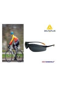 Resim Delta Plus Bisikletçi Gözlüğü UV Korumalı Çizilmez Kaymaz Saplı Füme Lens 
