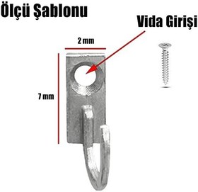 Resim Badem10 Duvar Dolap Çekmece Kapı Anahtar Anahtarlık Askısı (5 ADET) 