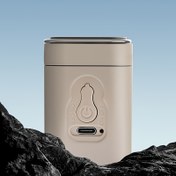 Resim Outdoor Mini Şişirici, Kamp Işığı ile Taşınabilir 3'ü 1 Arada Pompa, Tip-C Hızlı Şarj, Dış Mekan Kampı ve Seyahat için Uygun 