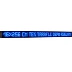 Resim Depo Tabela Reklam Mavi Kayan Yazı LED Tabela 16 x 256 cm Tek Taraflı Depo Reklam Tabela 