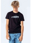 Resim Mitsubishi Lancer Evo X Baskılı Unisex Çocuk Siyah Tshirt 