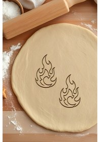 Resim Ateş Kurabiye Kalıbı, Hamur Şekillendirici, Bisküvi Kalıbı, Kolay Kesim Ucu Beyaz 