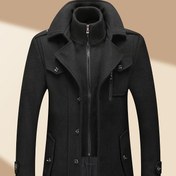 Resim Erkekler İçin Moda Çift Yaka Ceket, Sonbahar ve Kış için Sıcak Dış Mekan Montu Halloween Noel 