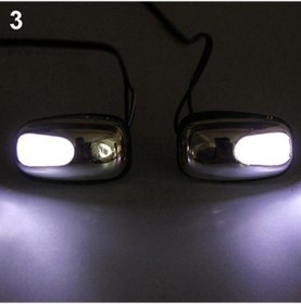 Resim Yeşil 1 Çift Otomatik Ön Cam Ön Cam Led Işık Püskürtme Jet Nozulu Silecek Yıkama Lambası 