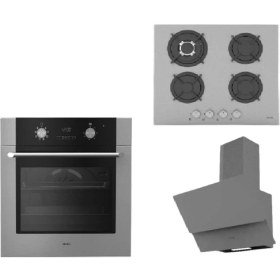 Resim Vinola Gri Camlı Ankastre Set 