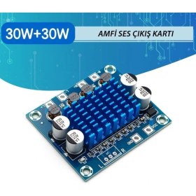 Resim Micron TPA3110 Dijital Stereo Anfi 2x 30W 2.0 Amfi Devresi Kartı Bordu 