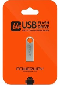 Resim Powerway 64 Gb Metal Usb 2.0 Flash Bellek - 168959 
