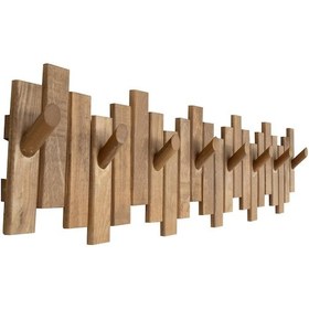 Resim Mavienerji Ahşap Duvar Kapı Askısı Elbise Askılık Piyano Model 8 Askılı Yuva (529653727) Meşe 