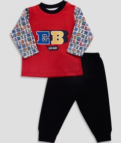 Resim Elle Bebek %100 Pamuk Ikili Takım Pijama 500425 