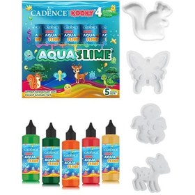 Resim Aqua Slime - Kendin Yap Oyuncak Seti - Orman Hayvanları Seti 5x90ml 