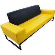 Resim Koltukstilim Marin Deri Üçlü Ofis Kanepesi Lobi Kanepesi Sarı 