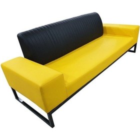 Resim Koltukstilim Marin Deri Üçlü Ofis Kanepesi Lobi Kanepesi Sarı 
