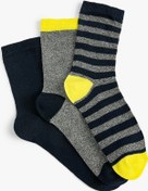 Resim Koton 3'lü Renkli Çorap Seti Multıcolor 4wkb80022aa 4WKB80022AAMIX Mavi 