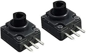 Resim Fegtrty 2Pcs Black/Rt Button Keypad for & 2Pcs 3D Analog Vibration Joystick Thumbstick for 360 Ps2 