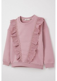 Resim Breeze Kız Çocuk Sweatshirt Güpürlü 1.5-5 Yaş, Gülkurusu Gül Kurusu 