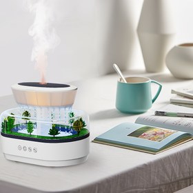 Resim 3In 1 Yağmur Bulutu Dağıtıcı Bulut Nemlendirici, Su Damlası Ses, Gece Lambası, Esansiyel Yağ Dağıtıcısı, Gece Lambası ve Şelale Lambası ile, Güzel ve Rahat Yağmur Sesli, Ofis, Yatak Odası ve L gibi çeşitli sahnelerde kullanılması için uygun 