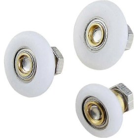 Resim 19 Mm Duş Sürgülü Kapısı İçin 4 Boyutta Yedek Silindirler 