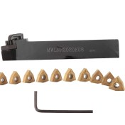 Resim 20MM Torna Dönüş Aracı Tutucu MWLNR2020K08 + 10 WNMG0804 Karbür Ekler Seti (Yurt Dışından) 