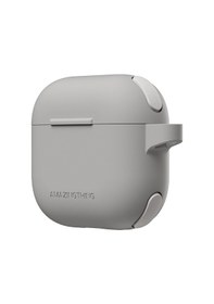Resim Apple Uyumlu AirPods 4 Kılıf Amazingthing Airbag Köşe Tasarımlı Omni Serisi Silikon Kılıf Gri 