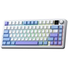 Resim Aula F75 Max Mekanik Kablosuz Ve Kablolu Gaming Oyuncu Klavyesi Rgb Tkl Reaper Switch Hot Swap Makrolu Mor 