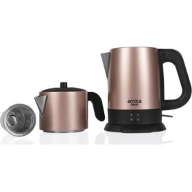 Resim Pembe Çelik Çay Makinesi 1800 W, Şık ve Güçlü Demlik IH33151 