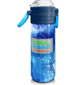 Resim Coral High Kids Lacivert Mavi Kurt Desenli Pipetli Ve Direkt İçim Çelik Termos 500 Ml 31945 Lacivert 