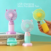 Resim Mini Taşınabilir Fan, USB Şarj Edilebilir, Erkekler ve Kadınlar için El Tipi Fan - Ofis, Dış Mekan, Seyahat ve Kamp için Mükemmel 