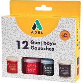 Resim Adel Guaj Boya Karton Kutu Şişe 15 ML 12 Renk 234 0612 101 