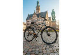 Resim Bisan Comfortline Şehir Bisikleti 48 cm V Fren 26 Jant 21 Vites Metalik Gri Yeşil 