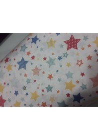 Resim Akfil Poplin Nevresimlik Kumaş Çok Amaçlı En 240 Yıldız Desenli (461579392) 