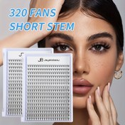 Resim JB Jeyelabeau 320 Fan Kirpikler - El Yapımı Sivri Tabanlı, Ultra İnce 0.07mm Doğal Hacimli Kirpikler, DIY Salon ve Ev Kullanımı İçin Başlangıç Dostu Takma Kirpikler (10D/12D/20D/24D) - Uzun Süreli Kullanım, Dolllike Görünüm, Zarif Kirpik Uzatmaları, Profesyonel Makyaj Sanatçıları için 