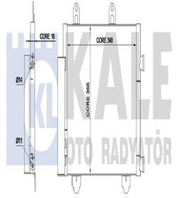 Resim KALE 345330 Klima Radyator (CİTROEN: C1 İI 1.0 1.2 VTİ 14-/PEUGEOT 108 1.0 VTİ 88450YV020 (WR321354) 