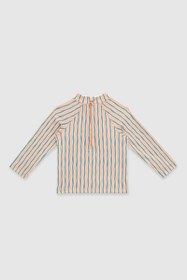 Resim UV Korumalı Uzun Kollu Erkek Bebek Üst Mayo Orange Oasis - Orange Oasis / 3-4 Yaş 