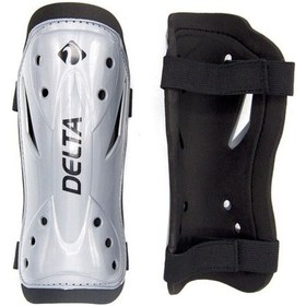 Resim Delta Çift Cırtlı 2 Adet Tekmelik Futbol Tekmeliği Futbolcu Kaval Koruyucu L Gri Gümüş 
