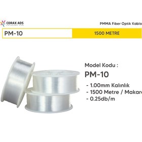 Resim 1mm 1500 METRE PMMA UÇTAN IŞIMA FİBER OPTİK AYDINLATMA KABLOSU 