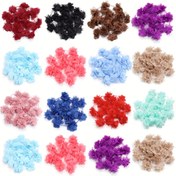 Resim 20 adet Polyester Şifon Çiçek Yaprakları, 5.5cm Altı Yapraklı Erik Çiçeği 3D Çiçek Süslemeleri DIY El İşleri, Ayakkabılar, Şapkalar, Düğün Süslemeleri, Çiçek Dekorasyonları için 