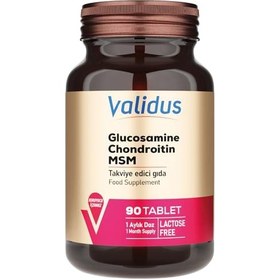 Resim Validus Glucosamine + Chondroitin + MSM 90 Tablet 