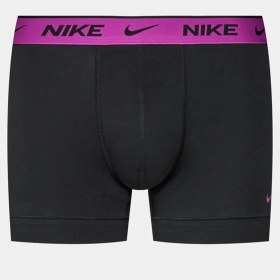 Resim Nike Dri Fit Ultra Stretch 2 Pack Micro 2 Li Paket Kısa Boxer Siyah 2 Renk Bantlı Siyah 