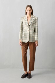 Resim ÇOK RENKLİ EKOSELİ BLAZER KADIN CEKET - Ekose / 38 
