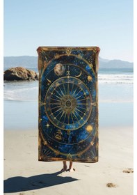 Resim Dijital Baskı Plaj Deniz Havlusu Yıldız Ve Galaksi Desenli Peştamal Hvl0053 Renkli 