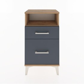 Resim Arges Komodin 3 Çekmeceli 44x30x80 - Antrasit / Aytaşı 